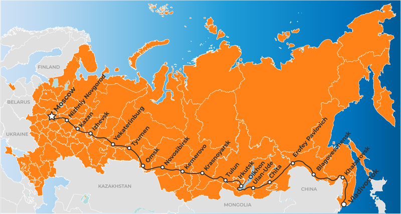 Moscow-Vladivostok the Trans-Siberian Route 10 000 km 